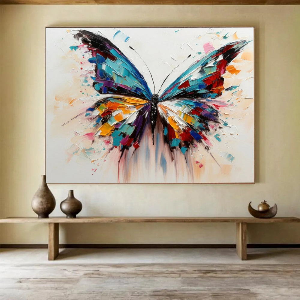 Vibrant Colorful Butterfly Abstract Painting THY053