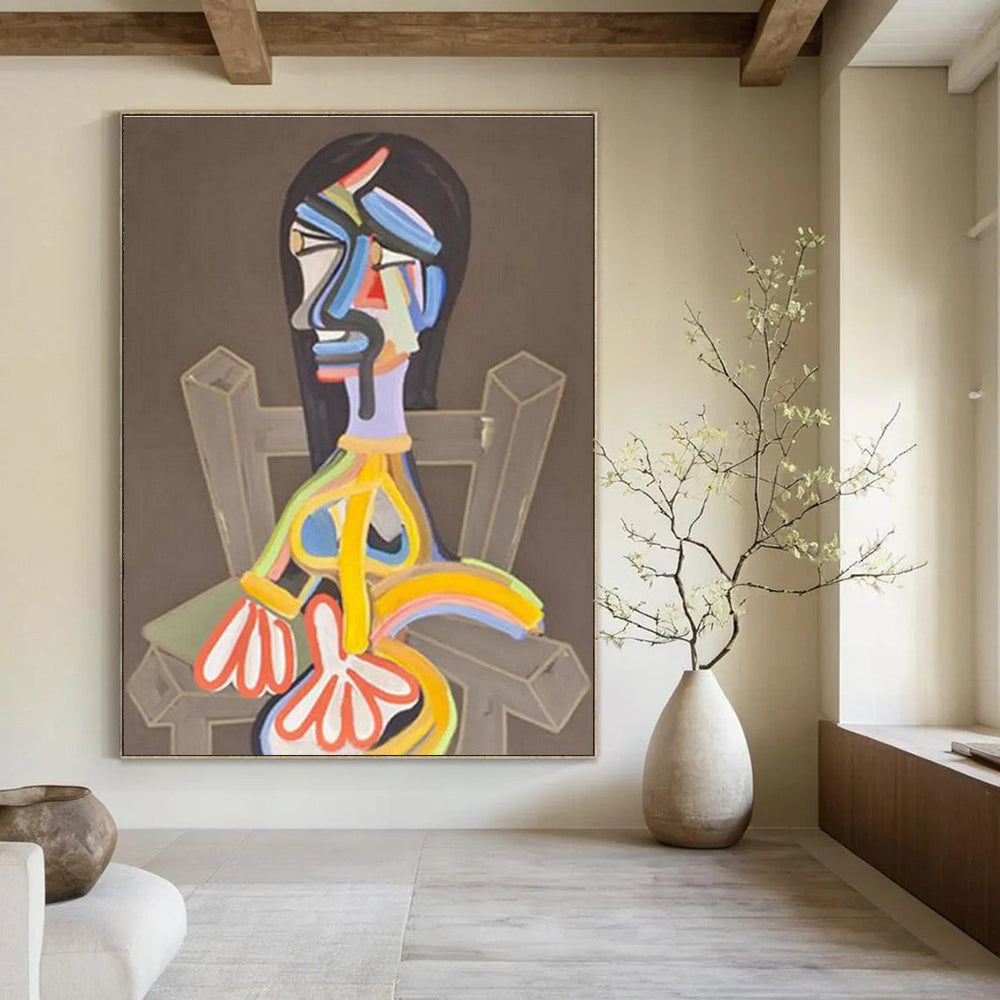 Massive Custom - Fit Hand Painted Abstract Artwork for Bedroom and Hallway DLZ2153