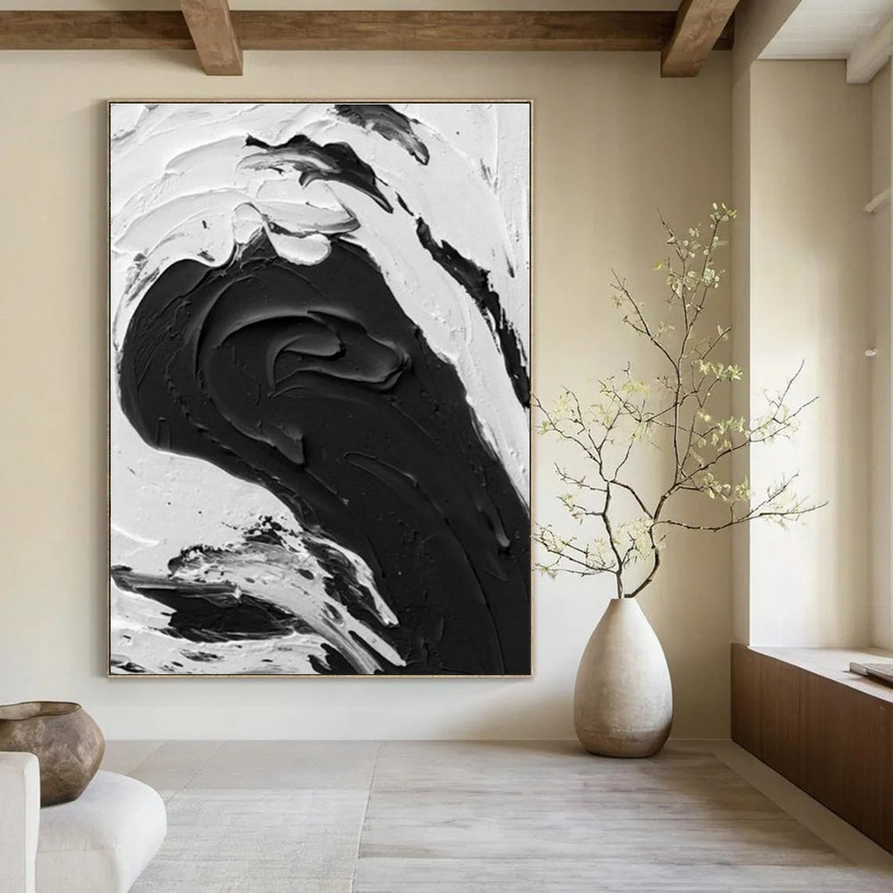 Hand-Painted Abstract Wall Tapestry for Bedroom Canopy & Office Partition DLZ2379