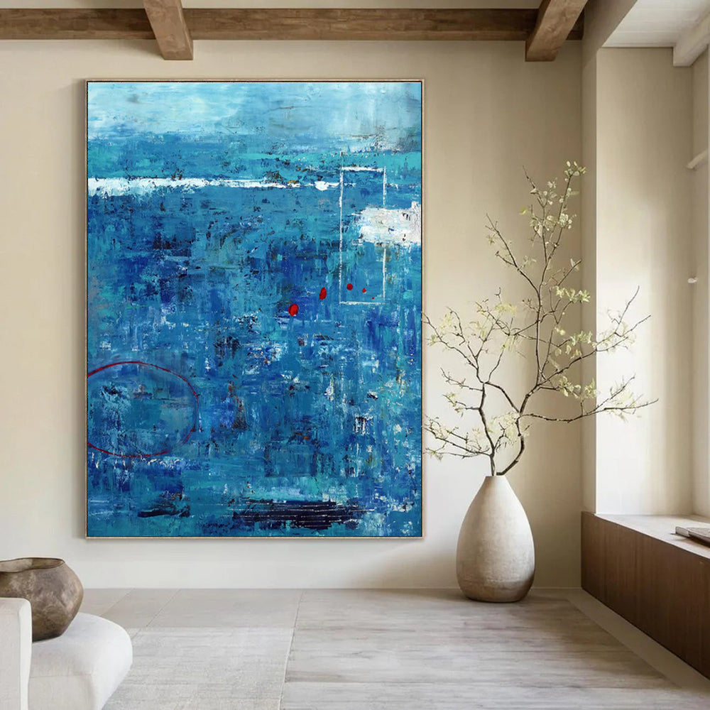 Vastly Oversized Bespoke Abstract Wall Hanging for Living Room & Hallway DLZ1107