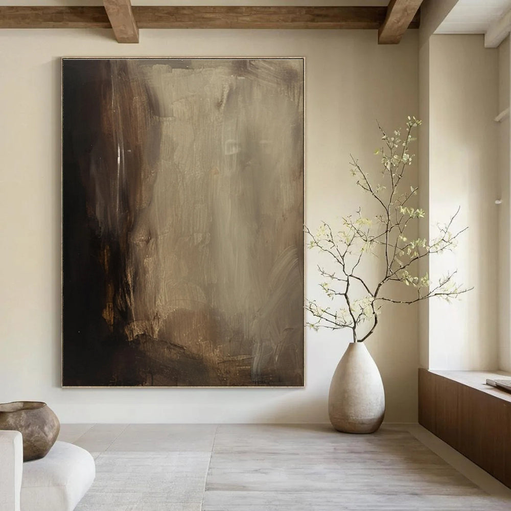 Earthy Tones Abstract Painting with Subtle Textures ADGE511