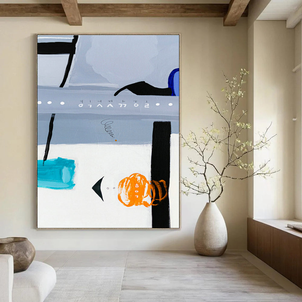 Colossal Custom - Painted Abstract Canvas for Bedroom & Office DLZ1106