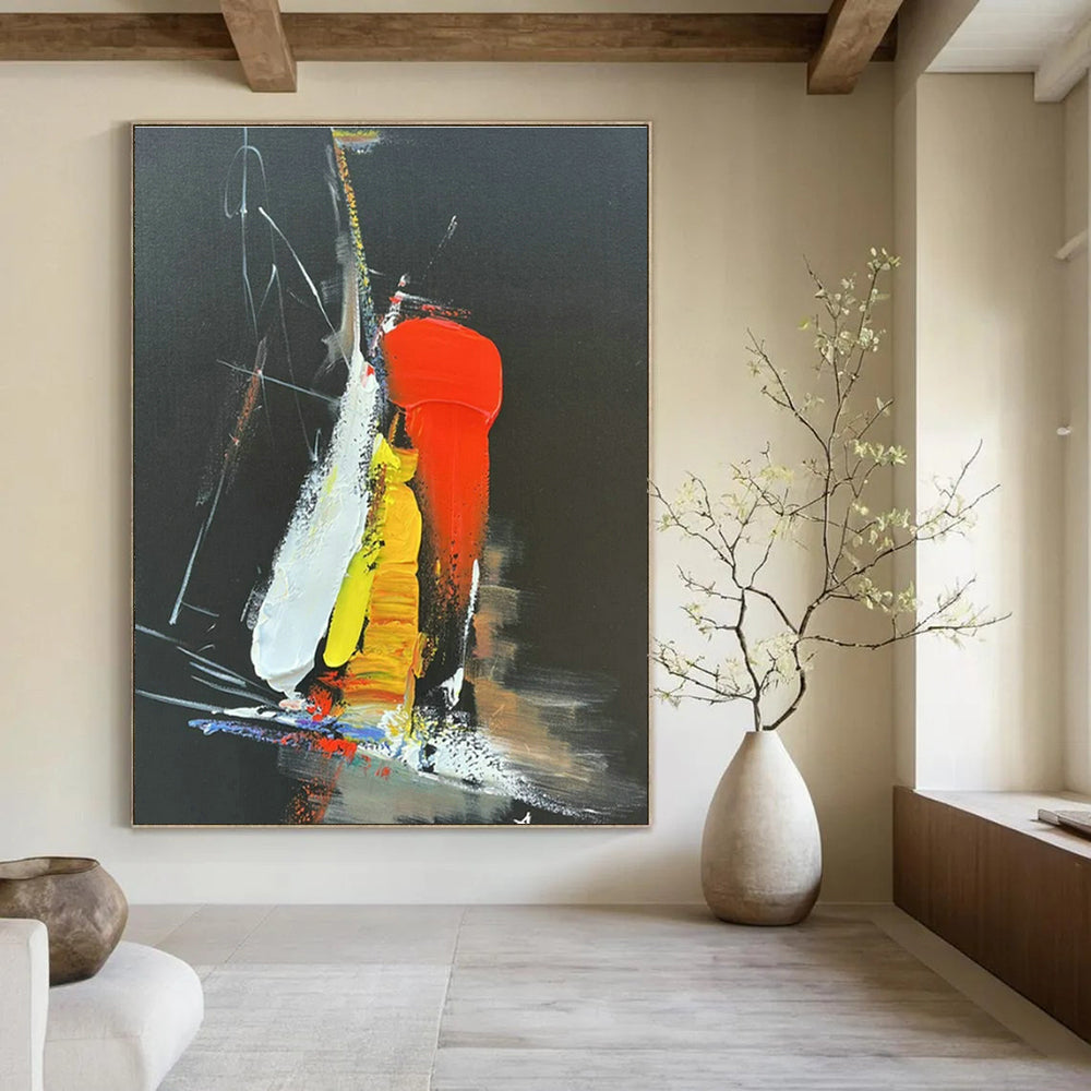 Custom Hand-Painted Abstract Painting for Cottage Living Room Coffee Table Wall and Bedroom Nightstand Wall DLZ1694