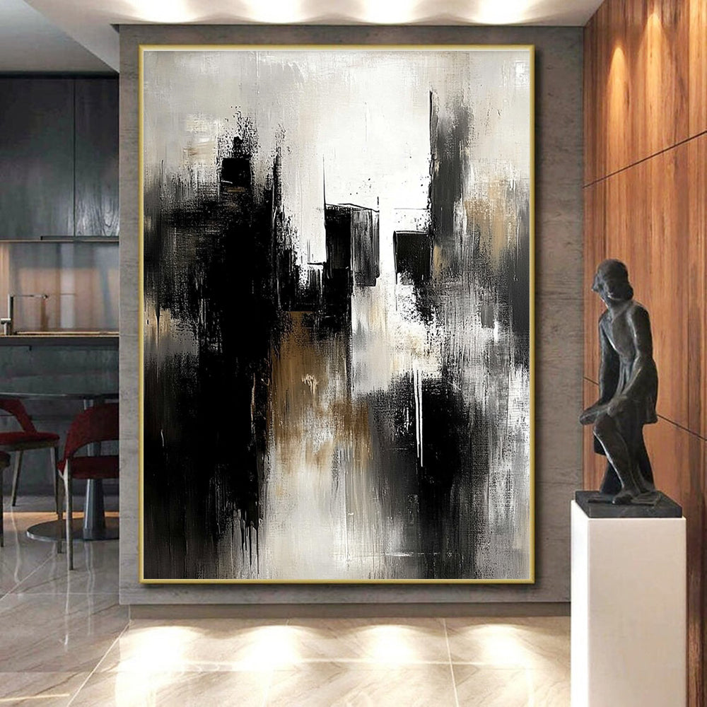 Urban Abstract with Black White and Gray GER358