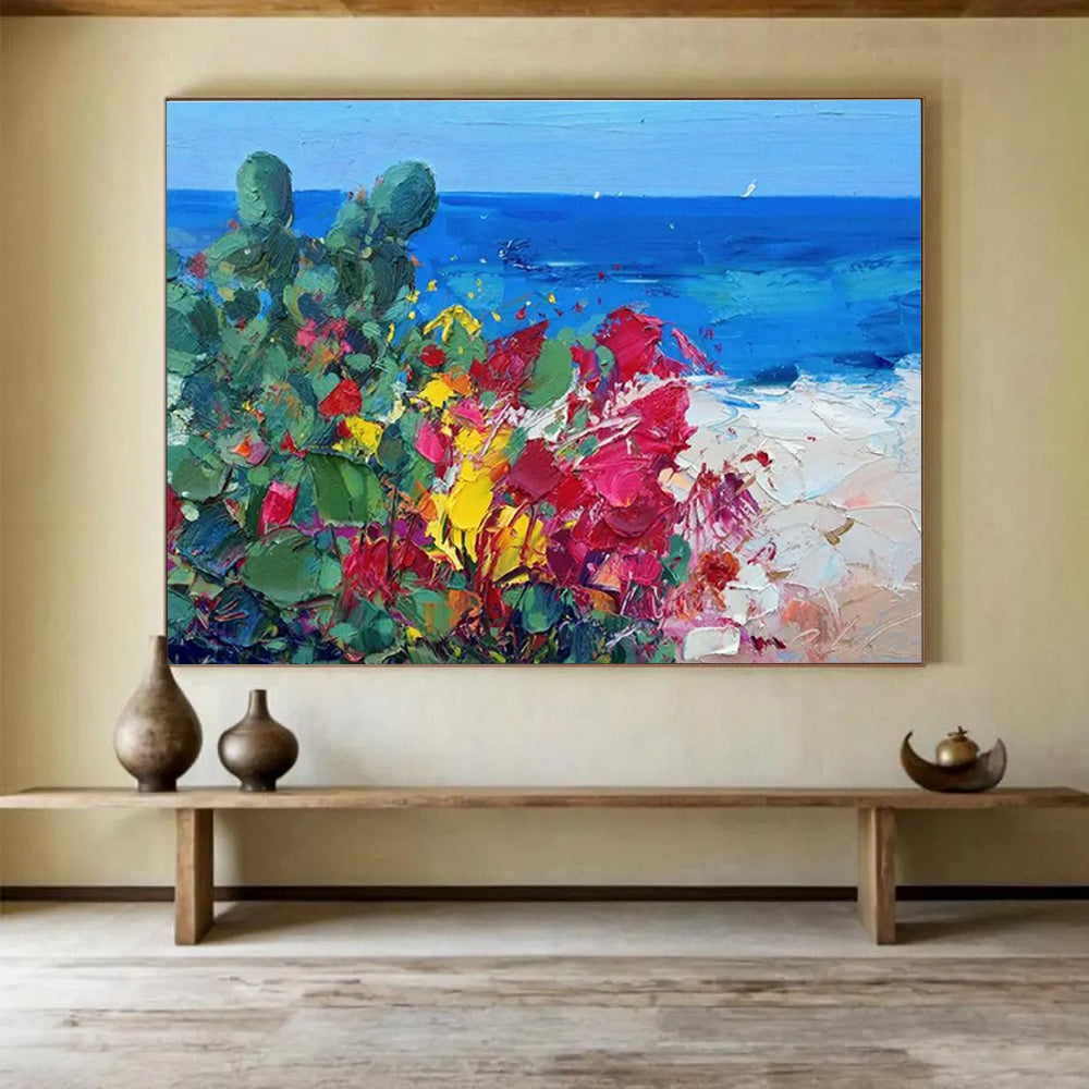 Coastal Blossoms Abstract Painting THY433