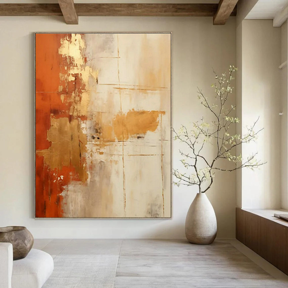 Original Hand-Painted Abstract Painting for Cottage Office Computer Desk Wall and Hallway Umbrella Dryer Rack Area DLZ1700