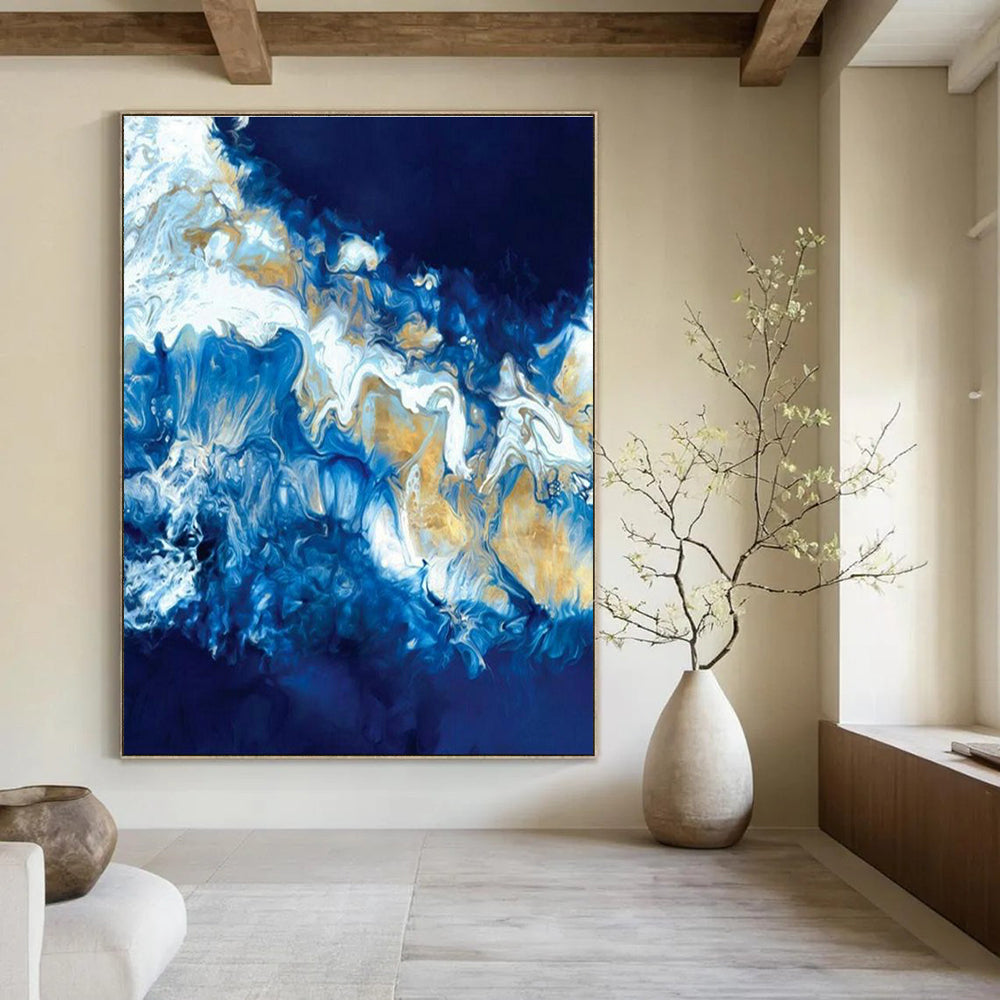 Oversized Handmade Abstract Painting for Office & Entryway DLZ2350