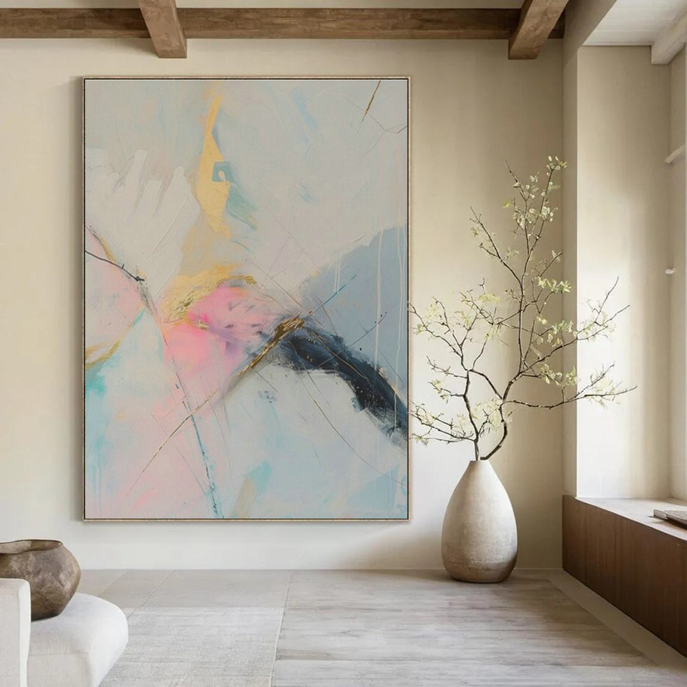 Monumental Personalized Hand Painted Abstract Wall Art for Cottage & Office DLZ2088
