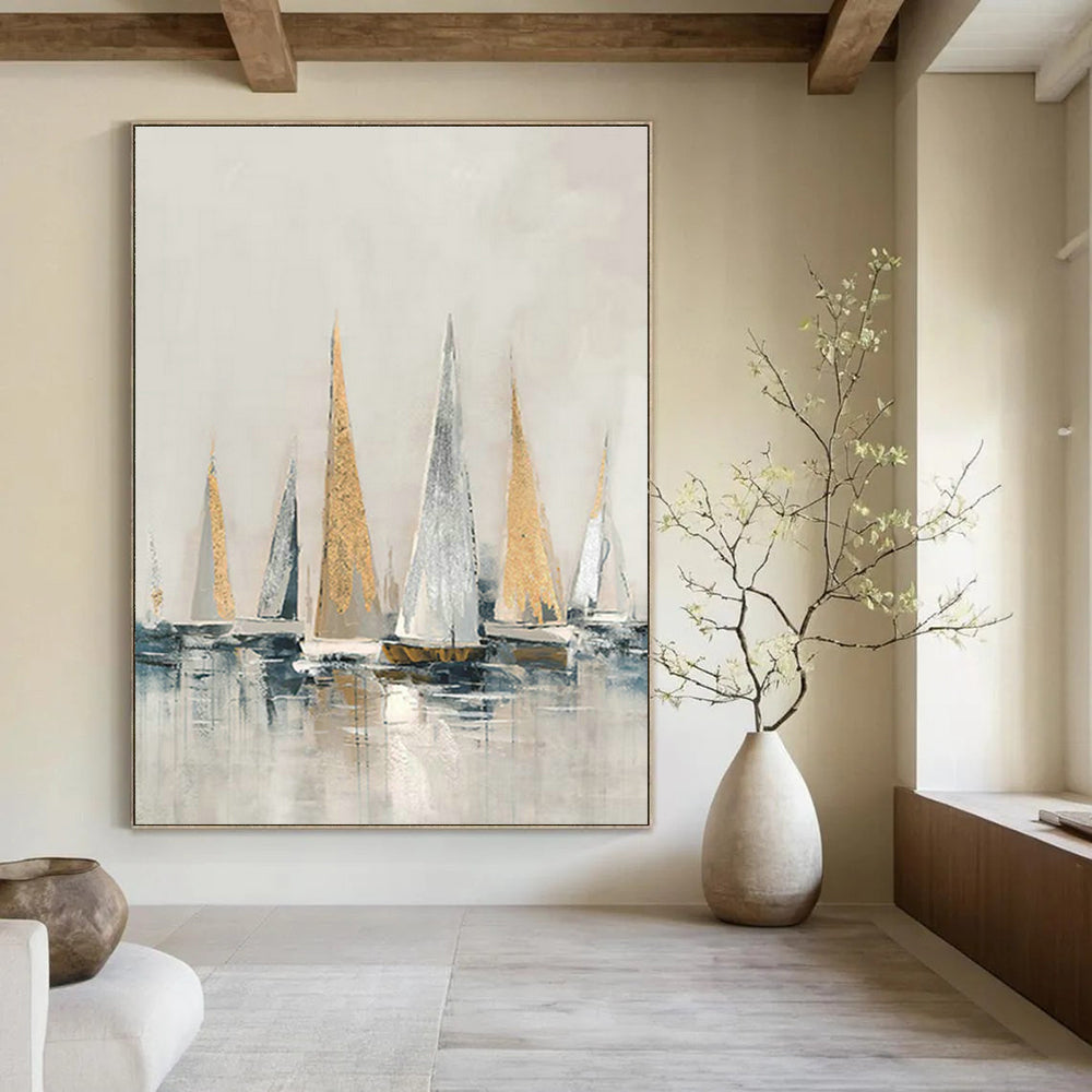 Artisan-Made Abstract Painting Series with Gradient Colors for Cottage Hallway & Office DLZ1423