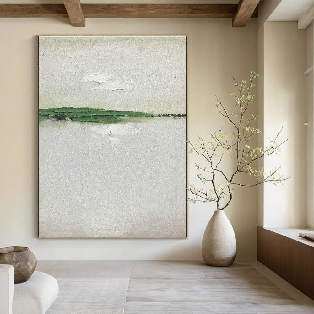 Hand - Painted Custom Abstract Canvases for Cottage Living Room Fireplaces and Dining Room Server Carts DLZ0802