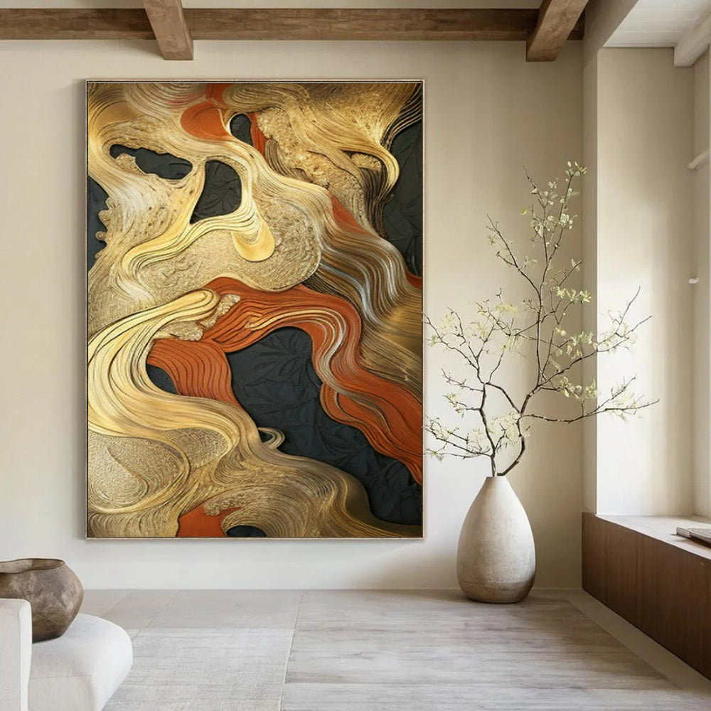 Custom Hand-Painted Abstract Canvas for Bedroom Reading Loft and Living Room Sunroom DLZ1704