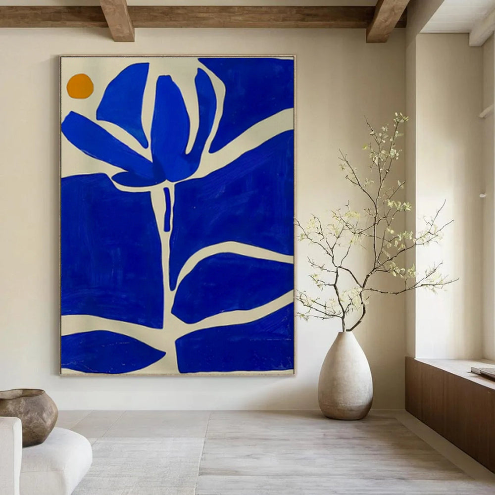 Large Customizable Hand-Painted Abstract Canvas for Living Room Bookshelf Wall and Entryway Key Drop Zone DLZ1846