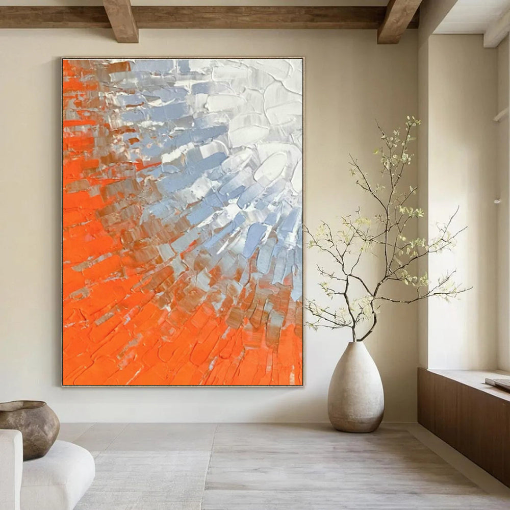 Monumental Custom Hand - Painted Abstracts for Entryway Foyers & Office Executive Suites DLZ0613