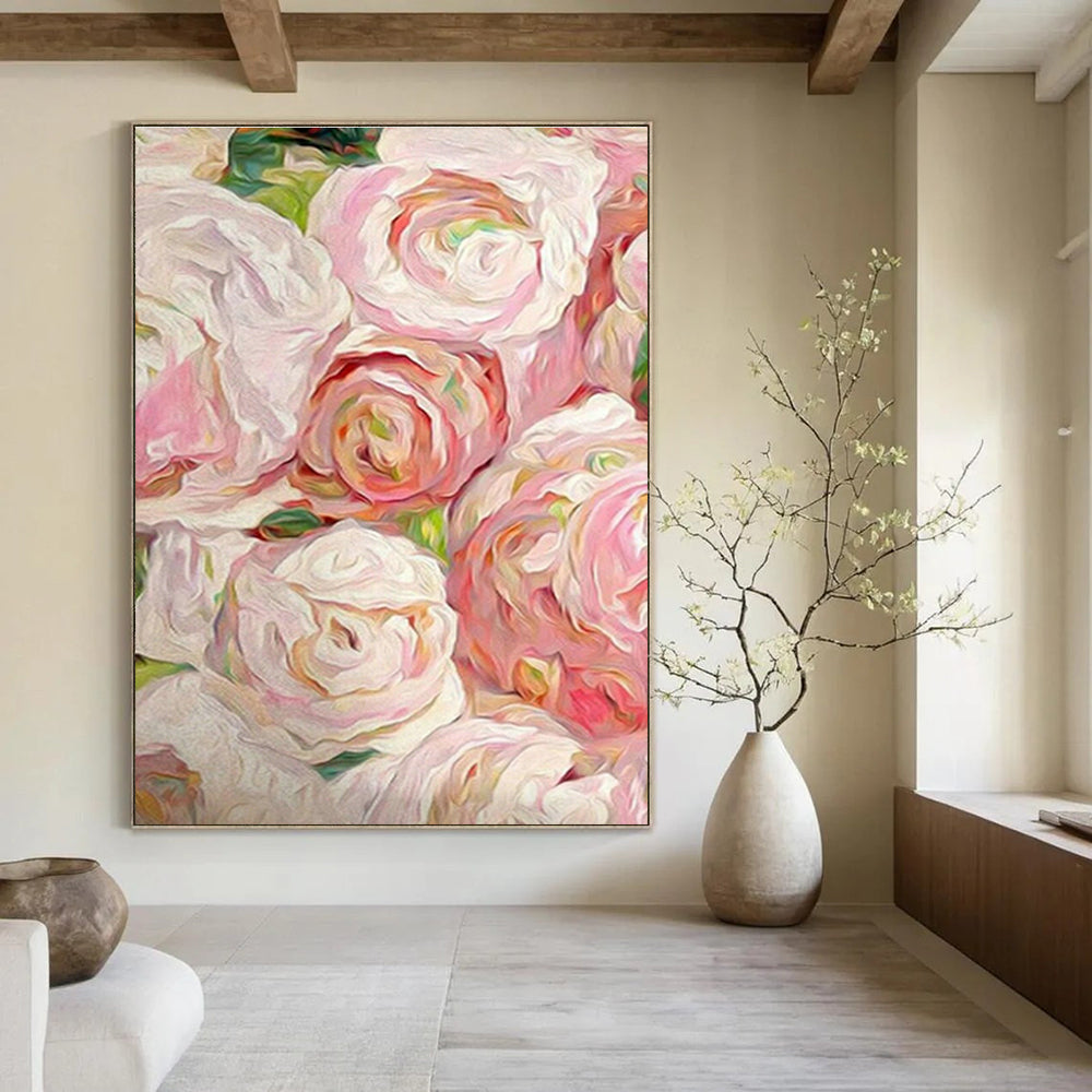 Oversized Bespoke Hand-Painted Abstract Art for Entryway & Dining Room DLZ0990