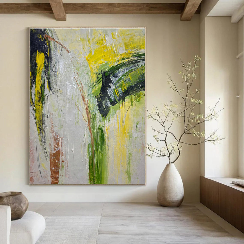 Colorful Impasto Abstract Painting with Expressive Brushstrokes ADGE458