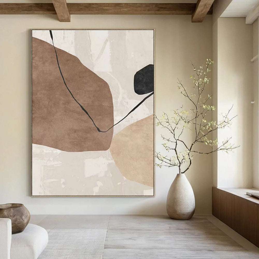 Tremendous Custom - Sized Hand Painted Abstract Canvas for Office & Bedroom DLZ2219
