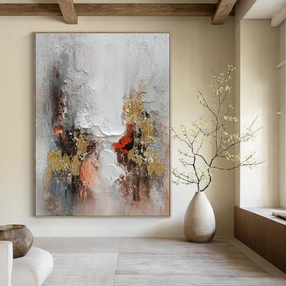 Handmade Extra-Large Abstract Painting for Dining Room & Entryway DLZ1175