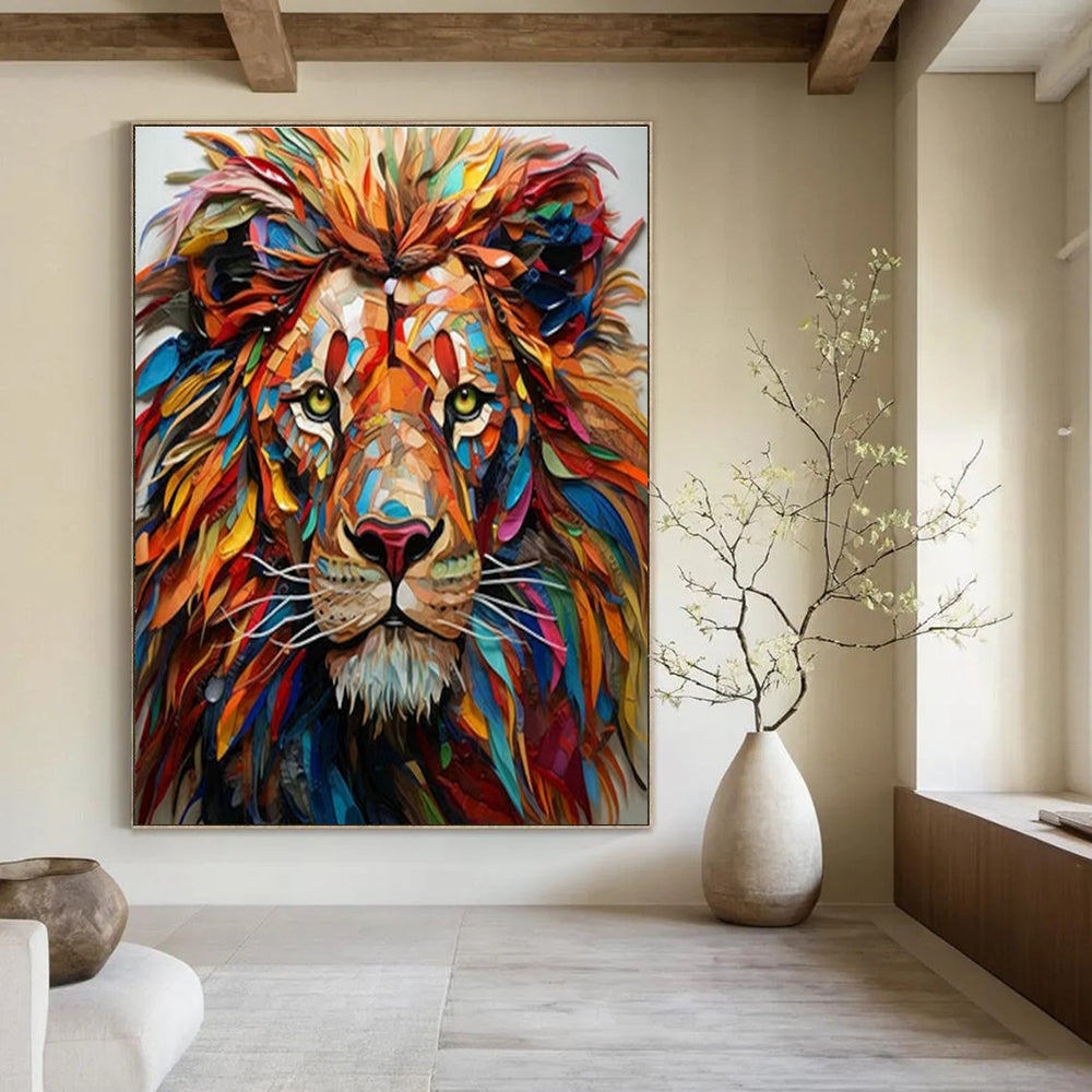 Original Hand-Painted Abstract Canvas for Office and Cottage Entryway DLZ1550