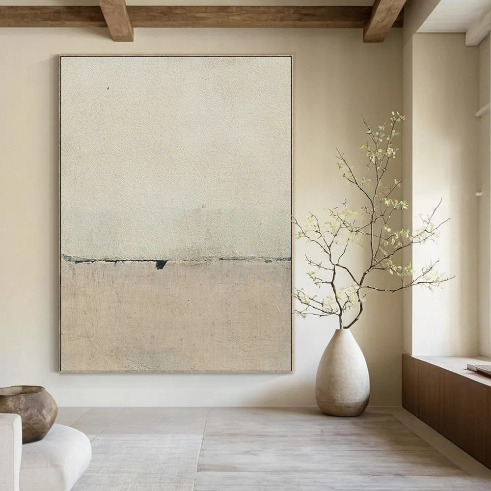 Hand-Painted Abstract Wall Tapestry with Embroidered Details for Hallway & Entryway DLZ1427