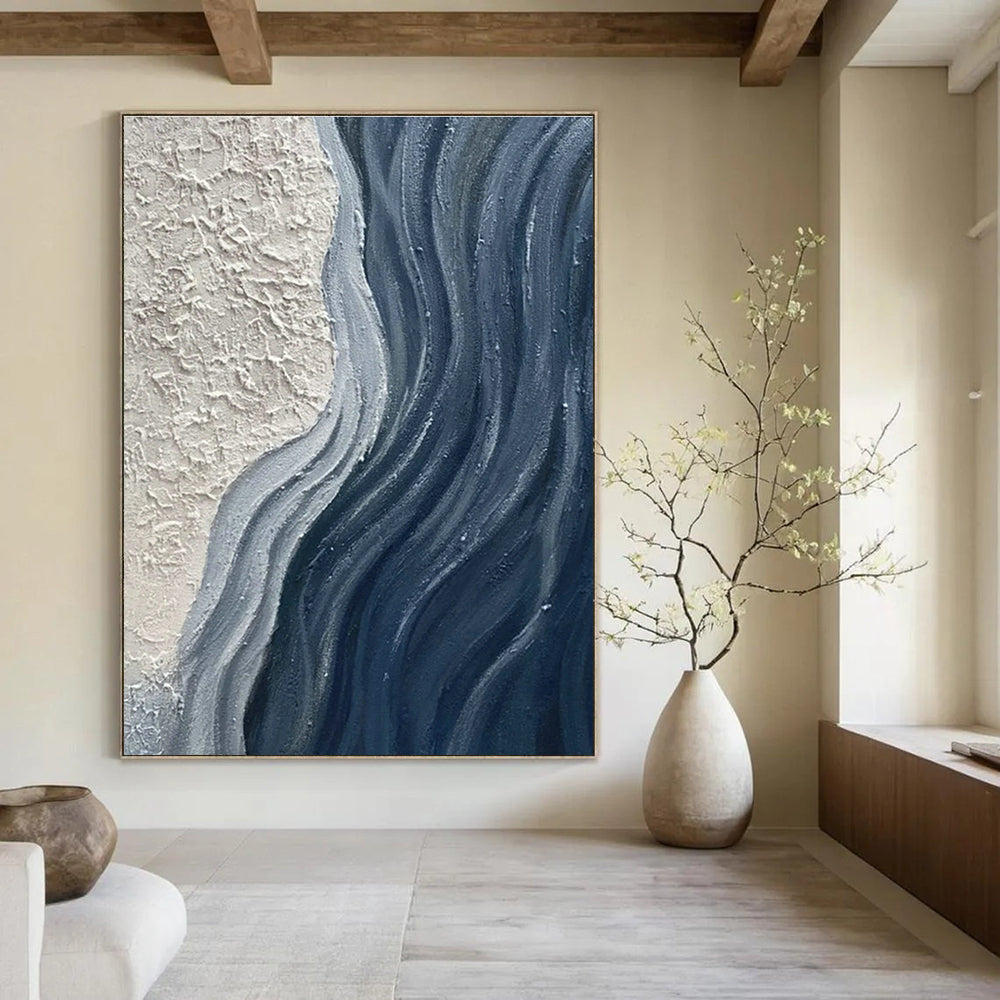 Custom Hand - Painted Abstract Art for Living Room Media Walls & Entryway Nooks DLZ0662