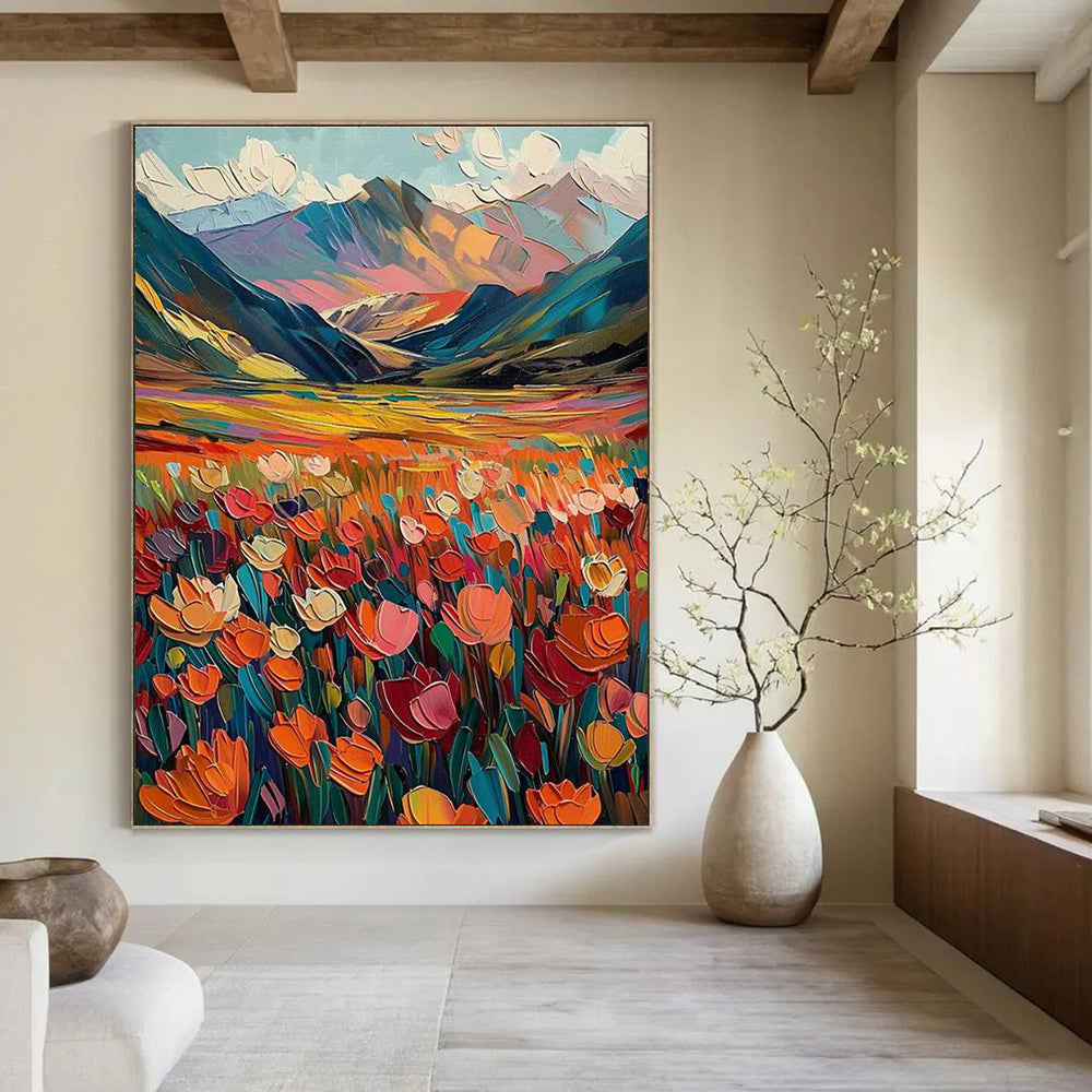 Large Hand-Painted Abstract Artwork for Dining Room & Entryway DLZ2297