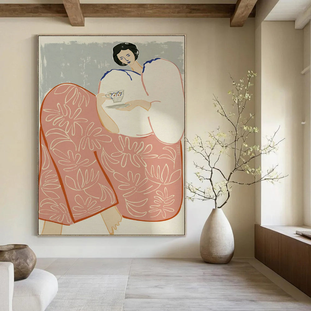 Giant Tailored Abstract Canvas for Cottage Entryway & Dining Room DLZ1154