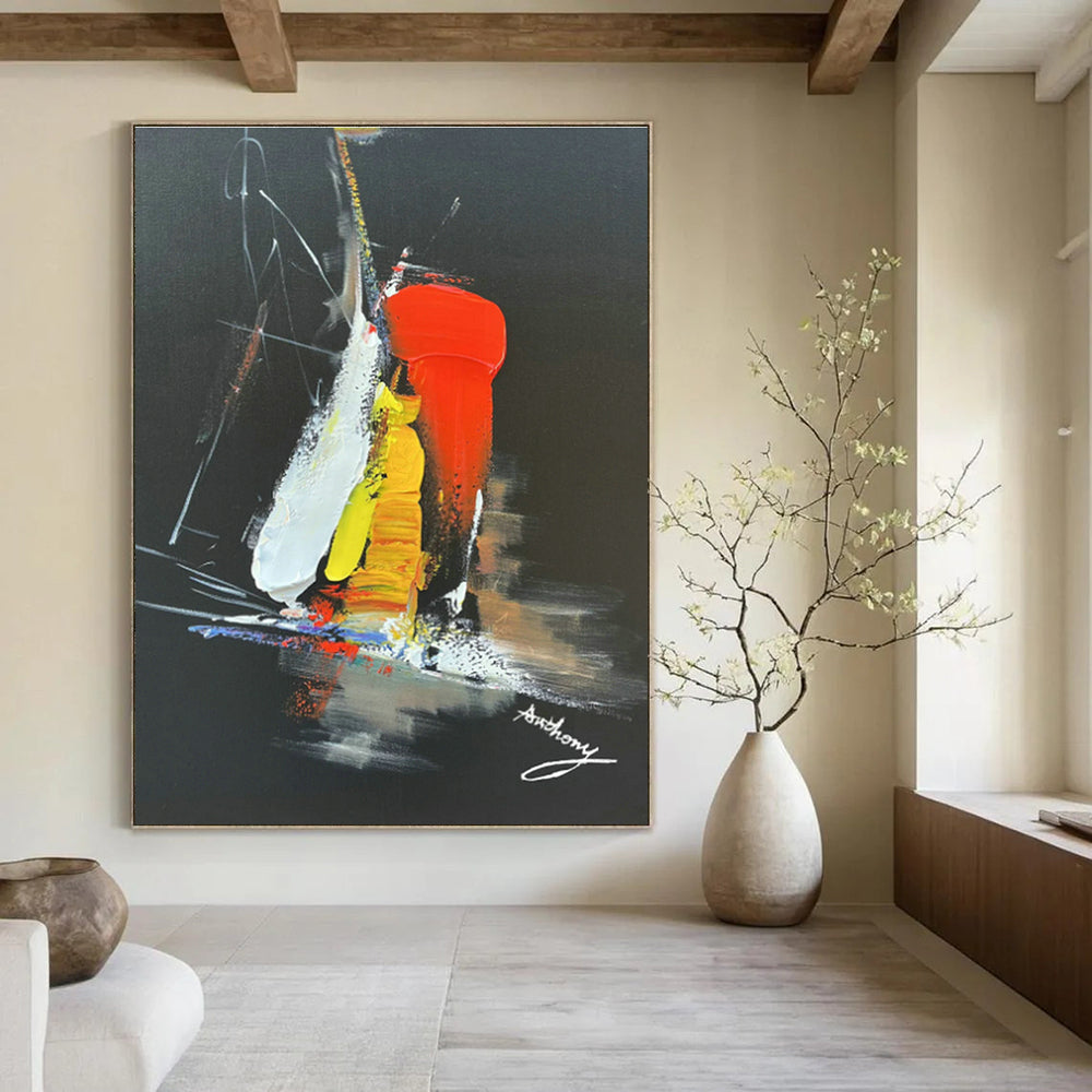 Hand - Painted Custom Abstract Murals for Hallway Archways & Entryway Coat Racks DLZ0826