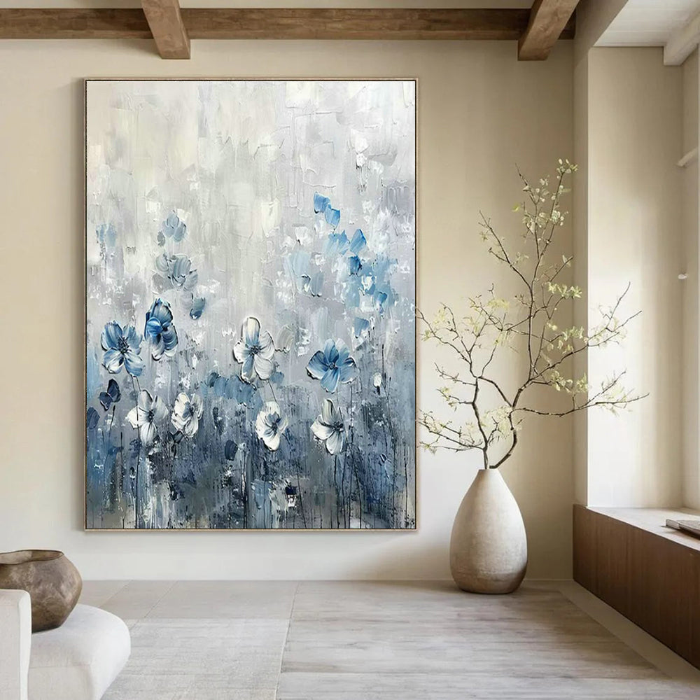 Large Customizable Handmade Abstract Painting for Living Room Bookshelf Ladder Wall and Bedroom Reading Nook Alcove Wall DLZ1988
