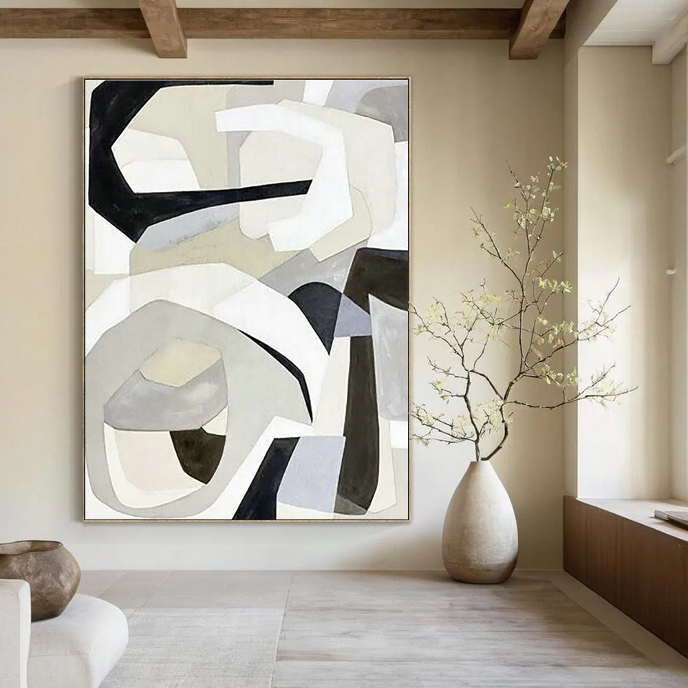 Immense Handmade Abstract Painting for Hallway & Cottage Entryway DLZ1148