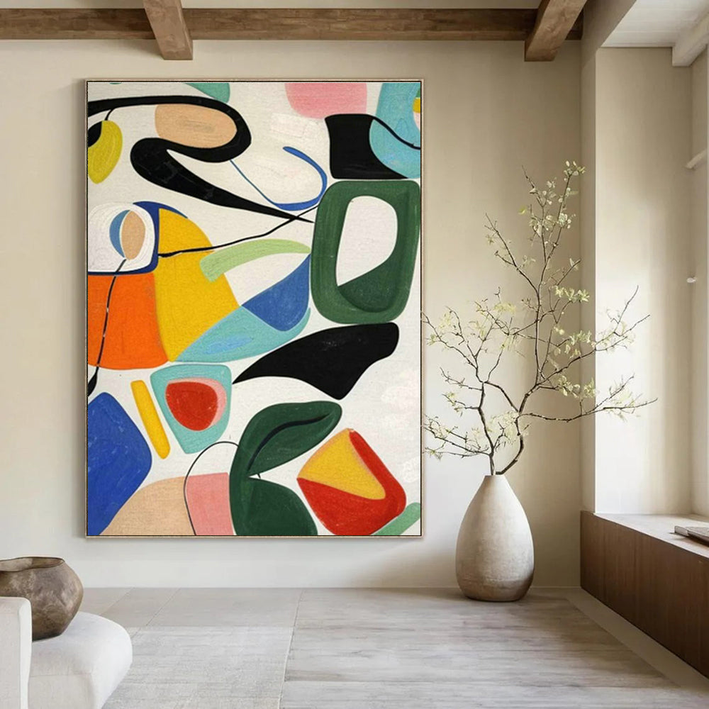 Hand-Painted Extra Large Abstract Painting for Living Room & Cottage Bedroom DLZ1193