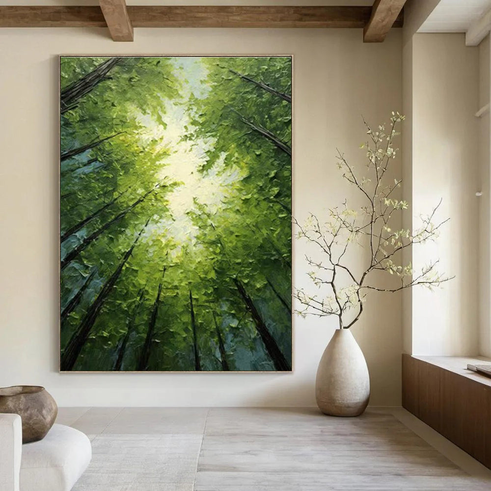 Green Forest Light Abstract Painting ADGE266