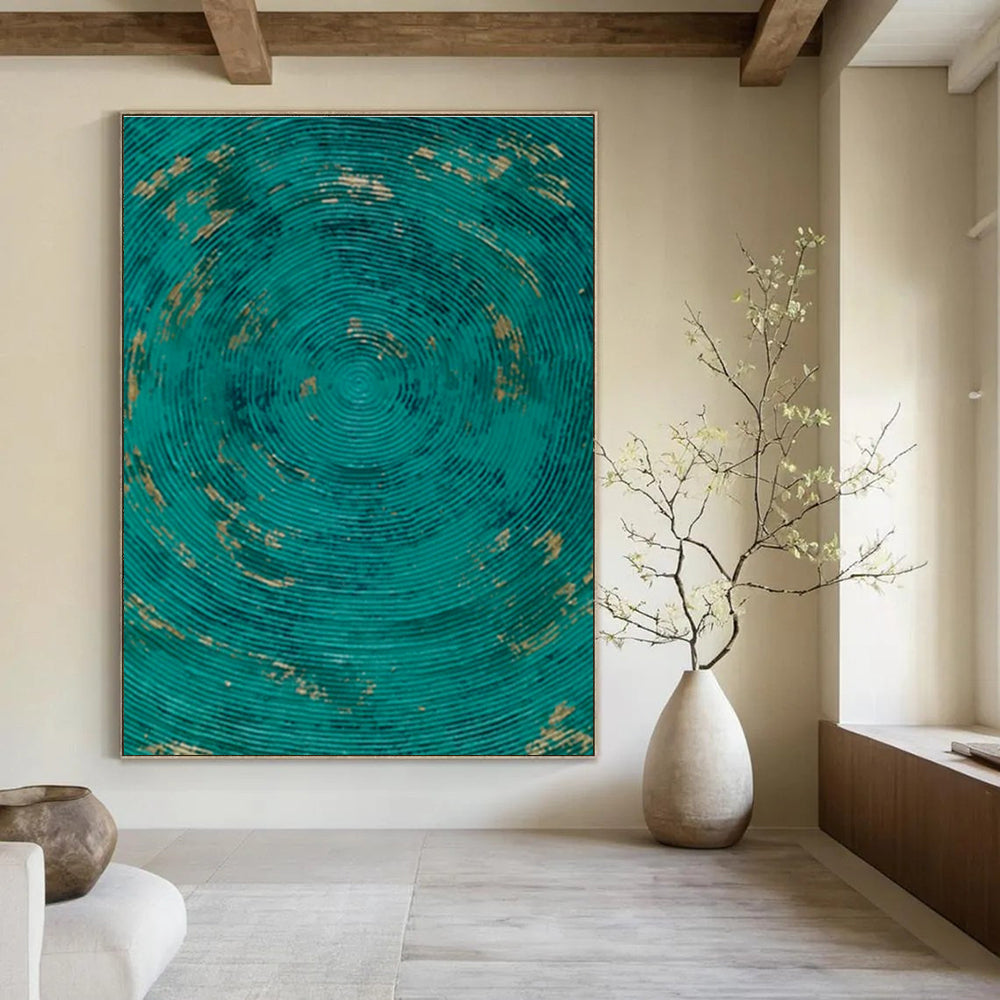 Custom Hand-Painted Abstract Canvas for Bedroom Window Blind Wall & Living Room Curtain Rod Wall DLZ1794