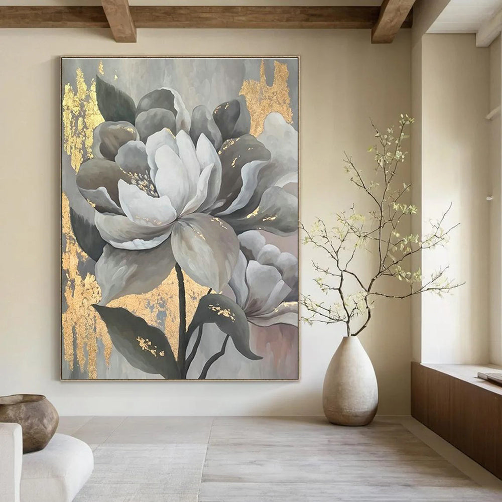 Hand-Painted Abstract Painting for Cottage Dining Room & Living Room DLZ2320