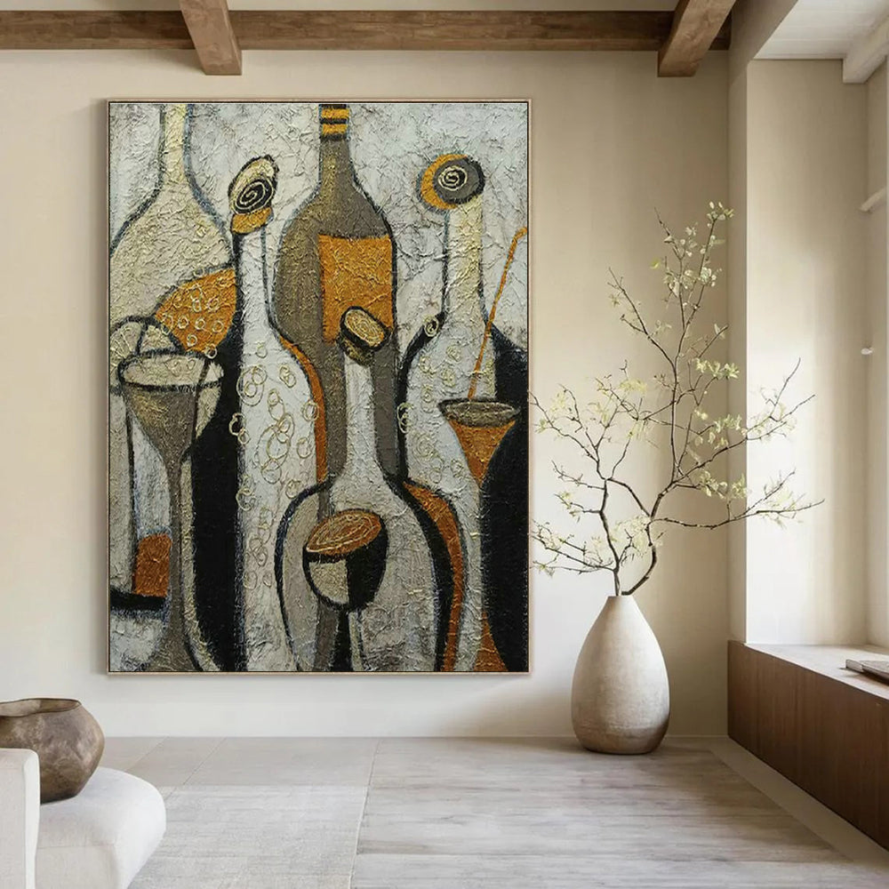 Mammoth Custom-Patterned Hand Painted Abstract Wall Art for Hallway & Cottage DLZ2106