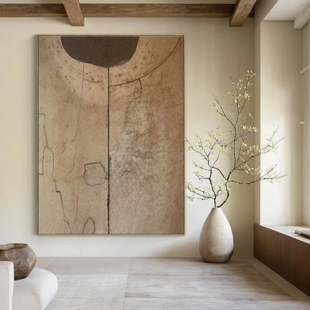 Oversized Hand-Painted Abstract Wall Art for Office & Cottage Bedroom DLZ2360