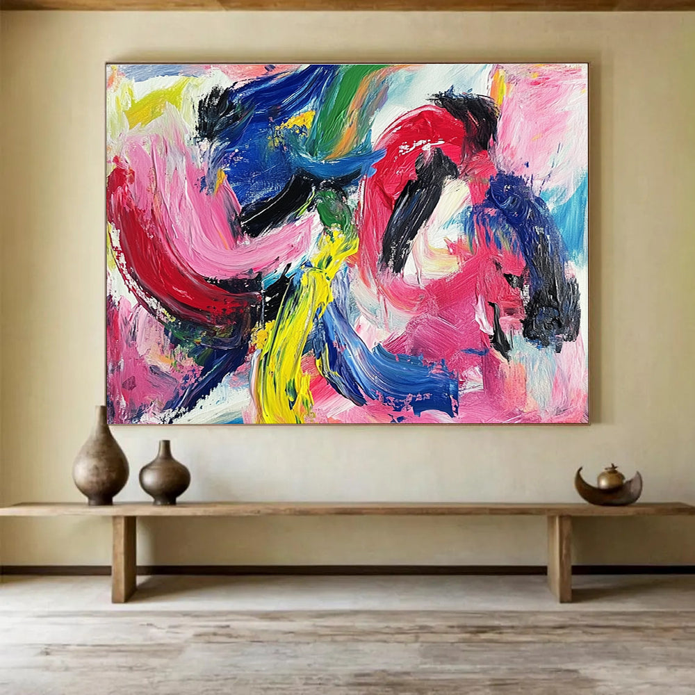 Colorful Expressive Abstract Painting with Bold Brushstrokes DYP326