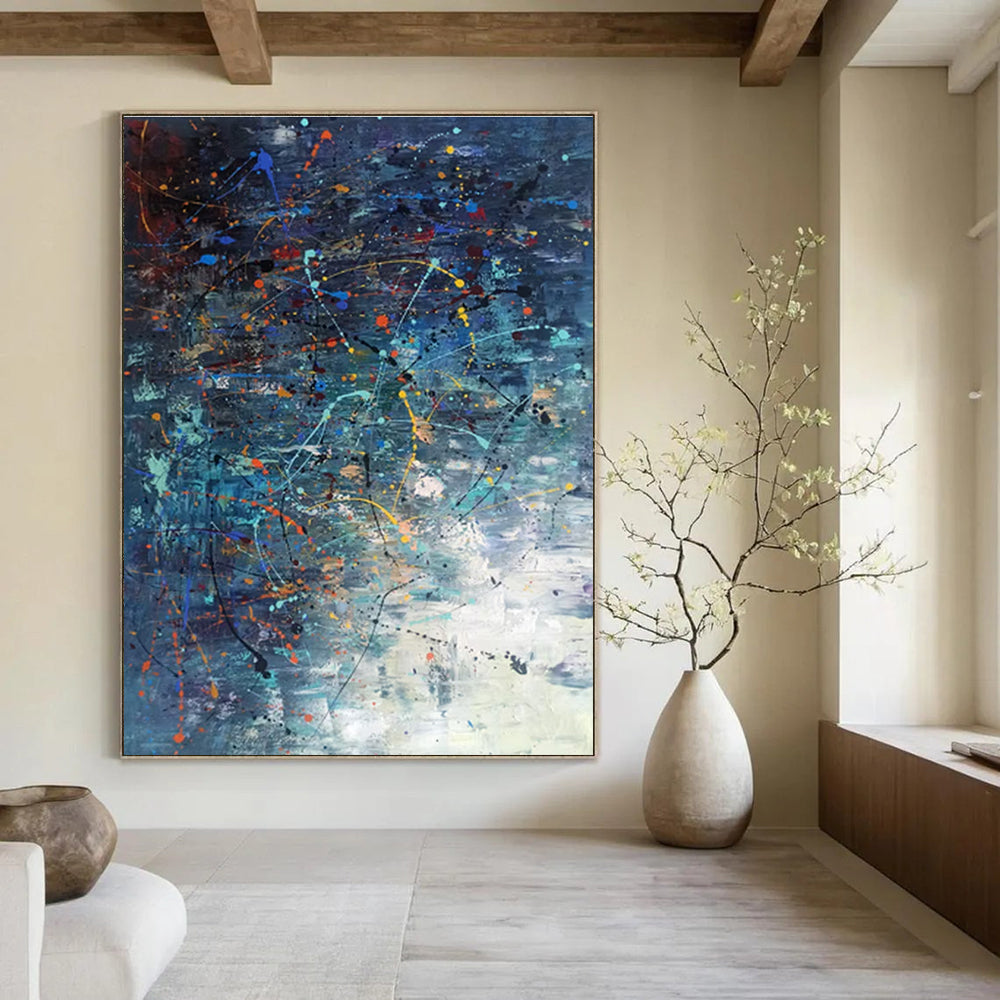 Colorful Splatter Abstract Painting ADGE246