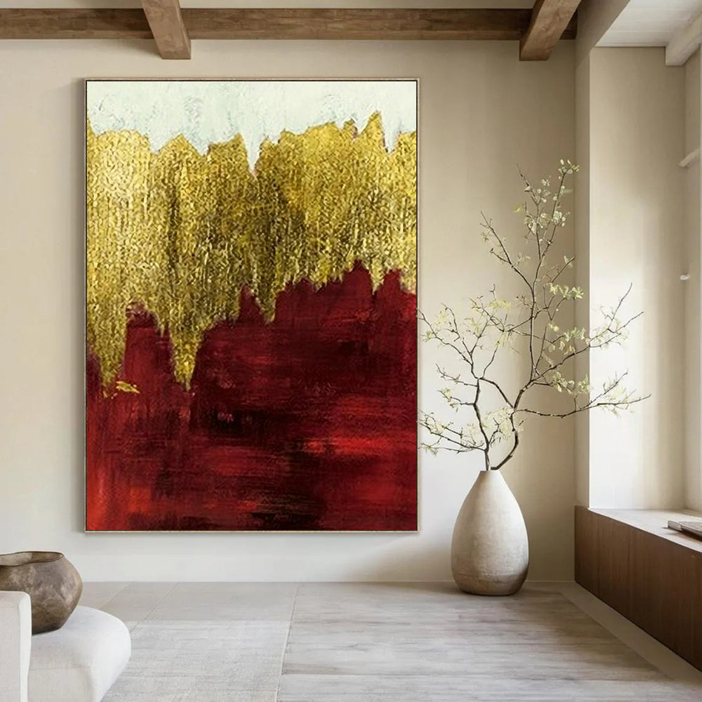 Extra - Large Custom Hand - Painted Abstract Art for Office & Entryway DLZ1346