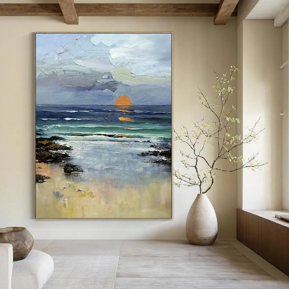 Custom Hand - Painted Abstracts for Office Server Racks & Cottage Living Room Window Screens DLZ0923