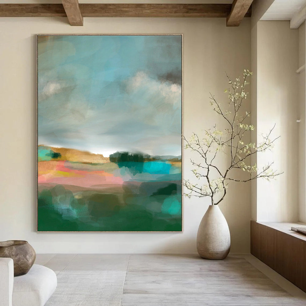Custom Hand - Painted Abstract Murals for Bedroom and Hallway DLZ0651