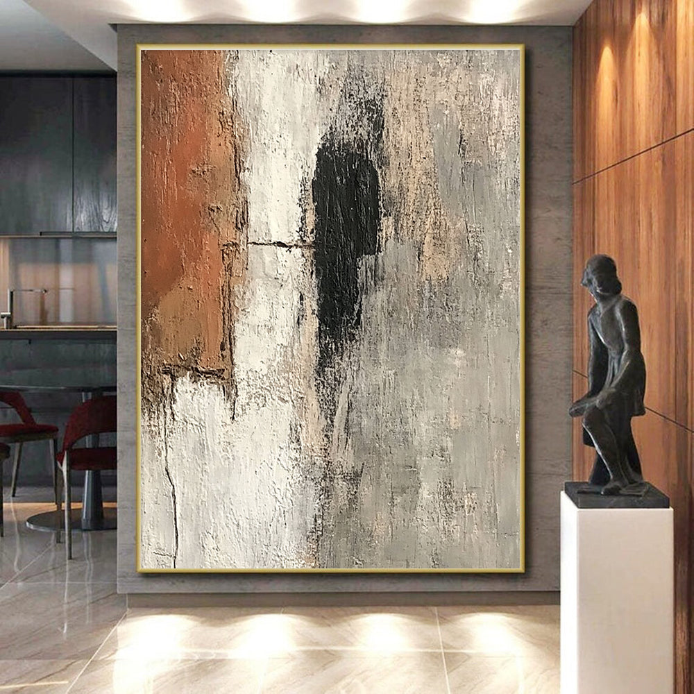 Earth Tone Abstract Painting with Subtle Textures GER586
