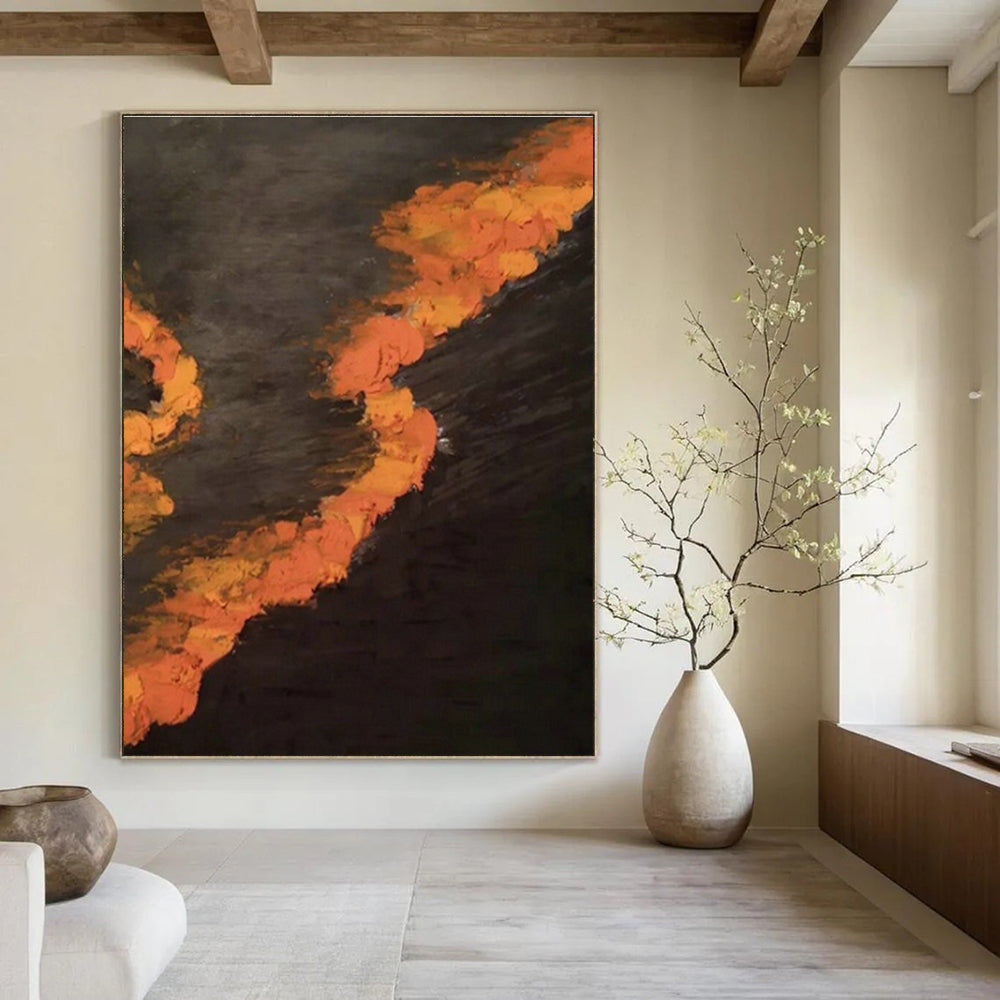 Hand-Painted Abstract Art Oil Painting, a Quality Choice for Living Room and Entrance DLZ0968