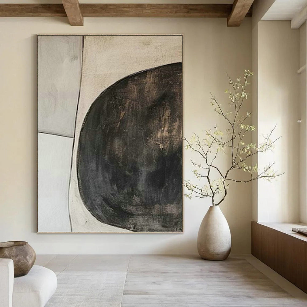 Extra-large Custom Hand-Painted Abstract Canvas for Dining Room Breakfast Bar Wall and Cottage Office Meeting Area Wall DLZ1983