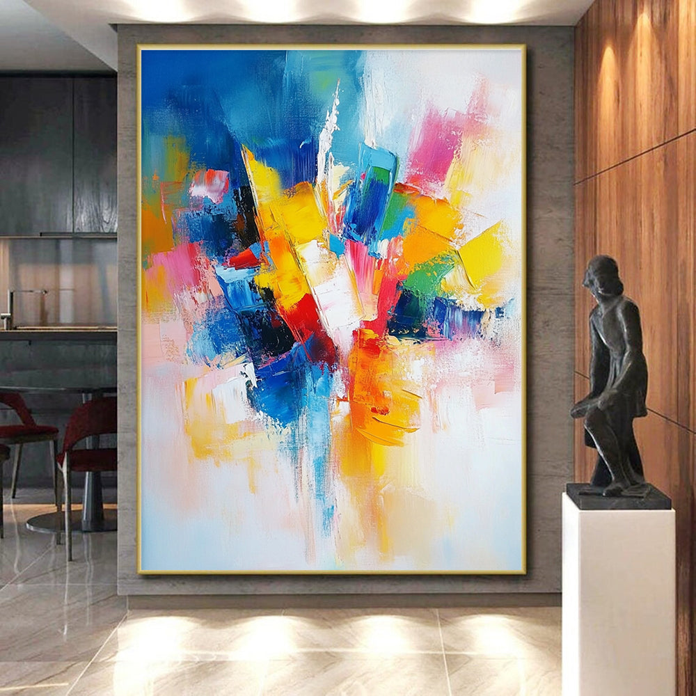 Vibrant Color Block Abstract Painting GER576