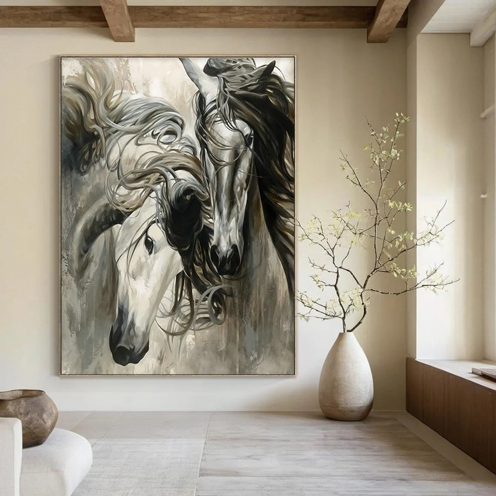 Oversized Abstract Painting for Living Room & Entryway DLZ2344