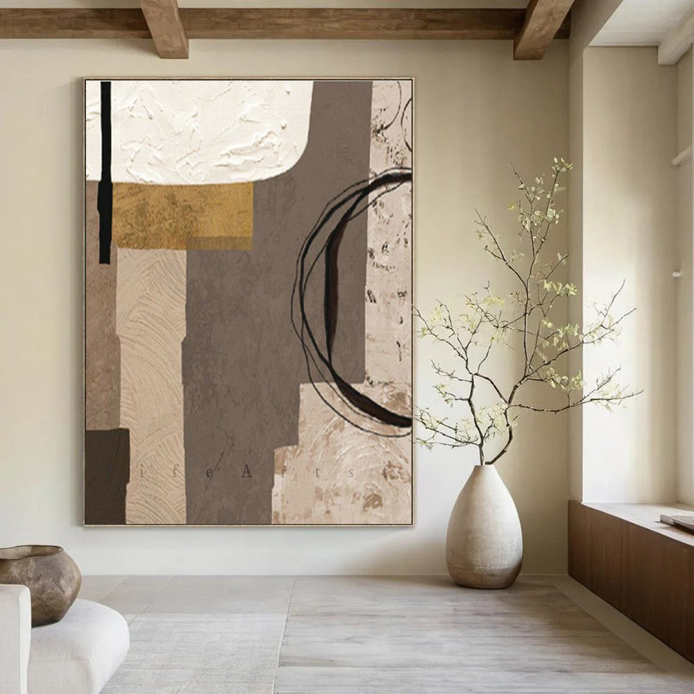 Colossal Custom - Built Handmade Abstract Wall Art for Dining Room & Hallway DLZ2216