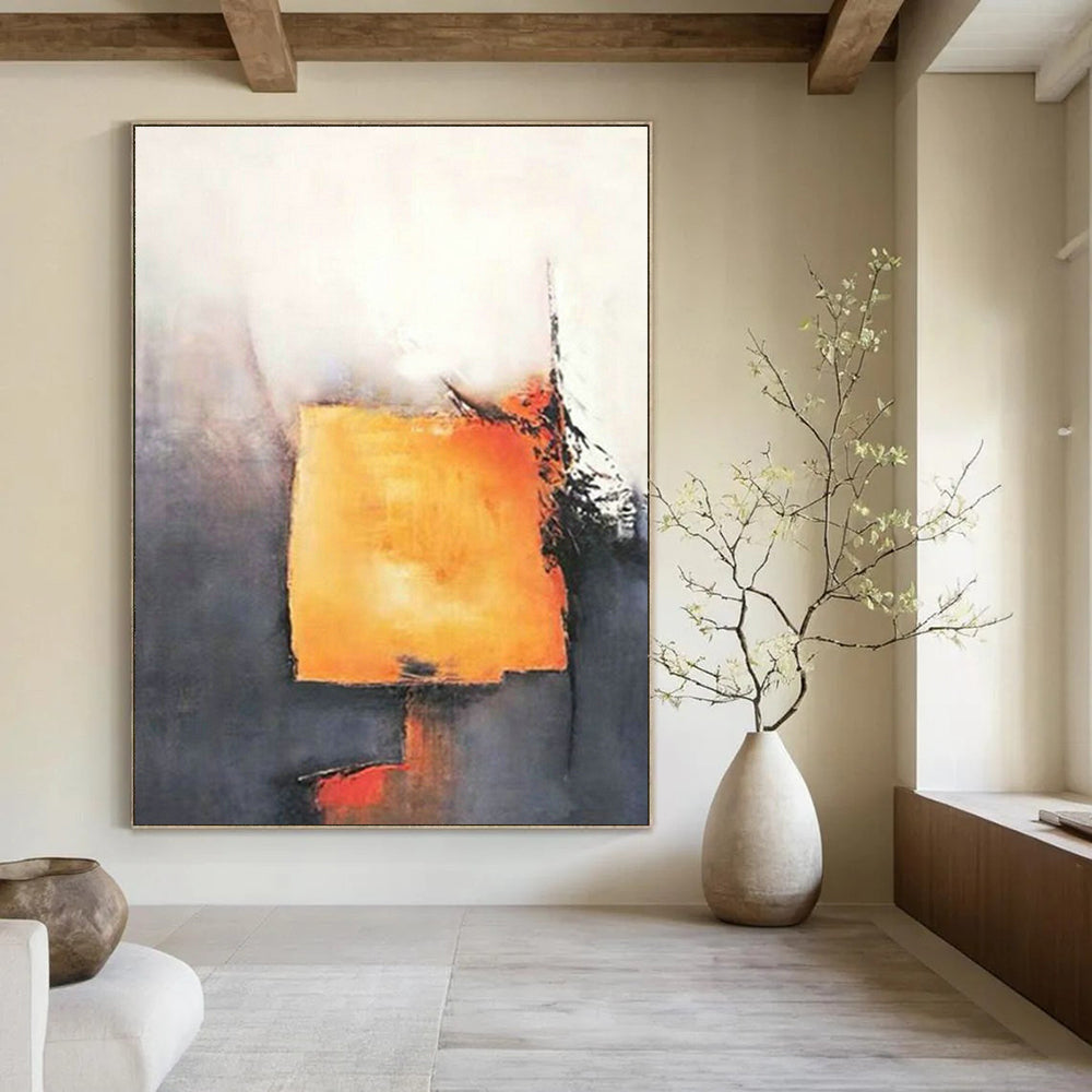 Custom - Made Hand - Painted Abstract Canvases for Bedroom Dresser Mirror Frames & Cottage Hallway Wall Clock Surrounds DLZ0929