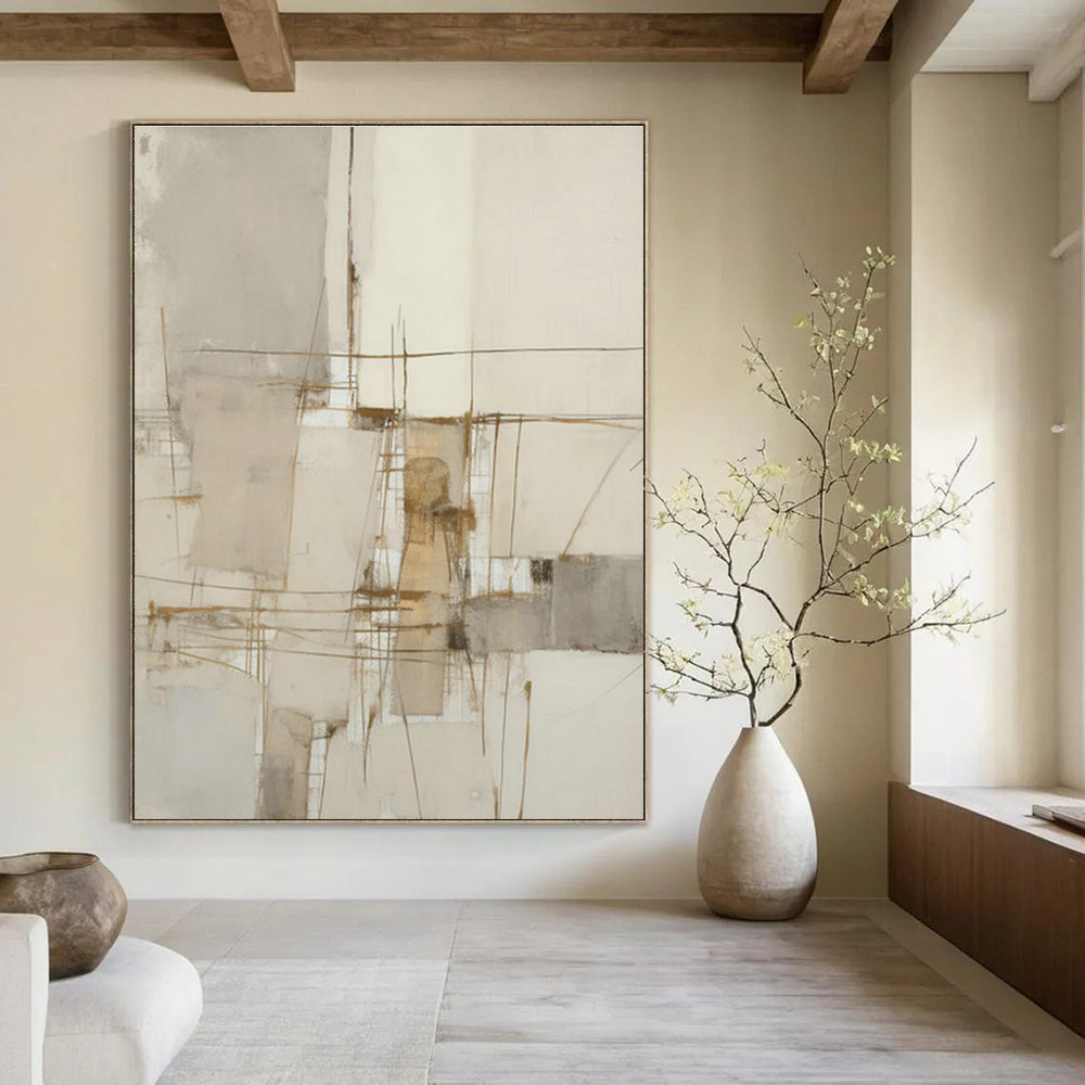 Extra - Large Handcrafted Abstract Art for Cottage Bedroom & Hallway DLZ1316