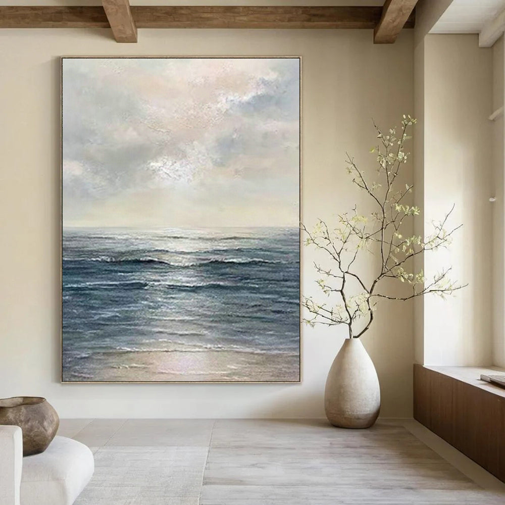 Custom Abstract Paintings for Cottage Office Meeting Nooks & Bedroom Reading Alcoves DLZ0870