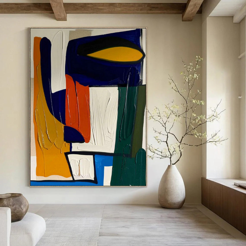 Oversized Custom Abstract Artwork for Dining Room & Entryway DLZ1194